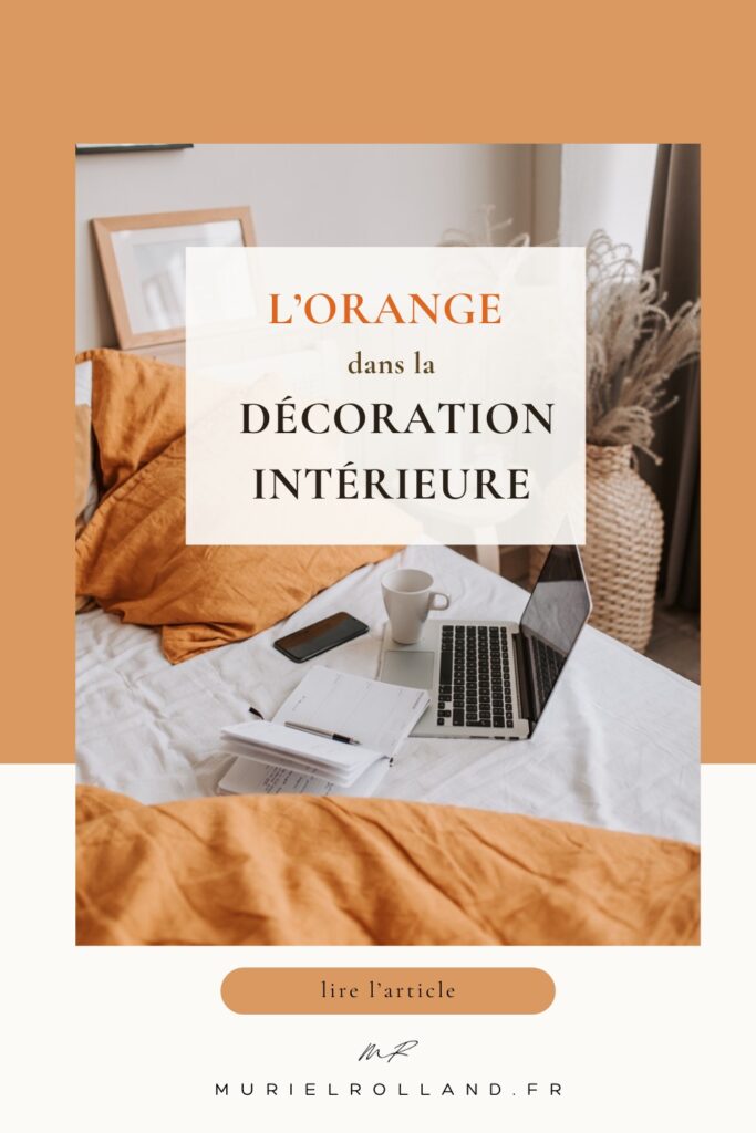 l'orange dans la décoration : draps de lit orange