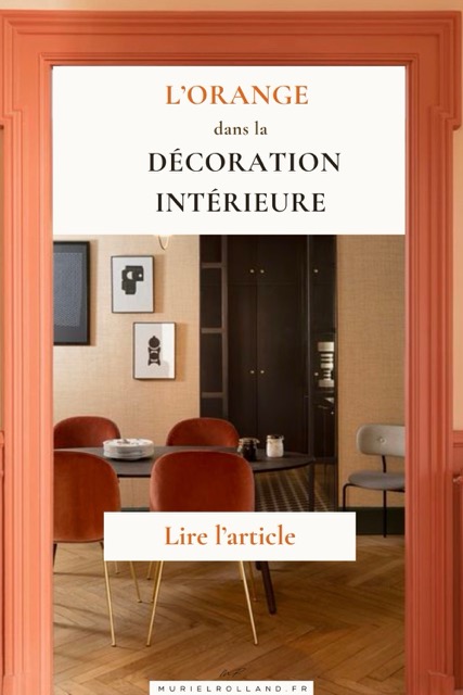 l'orange dans la décoration : salle à manger dans les teintes d'orange