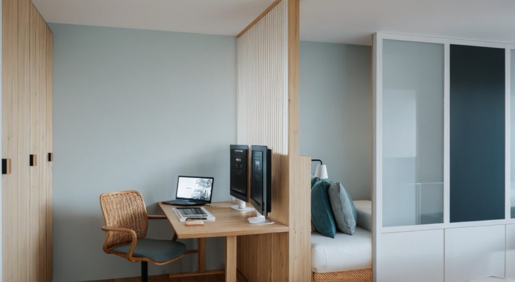 proposition aménagement astucieux pour un bureau dans la chambre